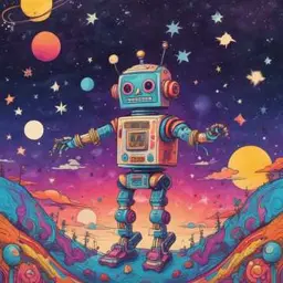 Portada de la canción Un Robot Feliz