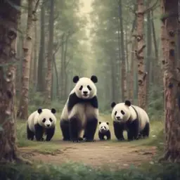 노래 표지 panda family